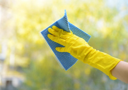 Cleaner preparing a Sutton home for a thorough domestic clean